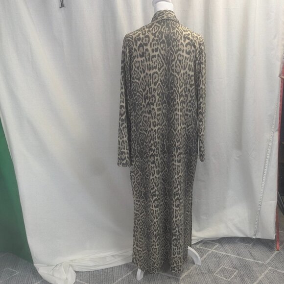Ces Femme Size Small Long Open Cardigan Leopard Print - Picture 13 of 15